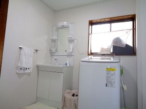Y様邸　風呂場リフォーム　洗濯機・洗面台